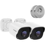 RRP £94.99 VEEZOOM 5MP PoE CCTV Security IP Cameras, FOV 95° Smart Outdoor Bullet Surveillance