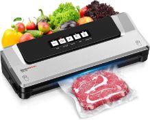 RRP £29.99 Bonsenkitchen Vacuum Sealer, Food Vacuum Sealers Machine for Sous Vide Cooking, 5-in-1