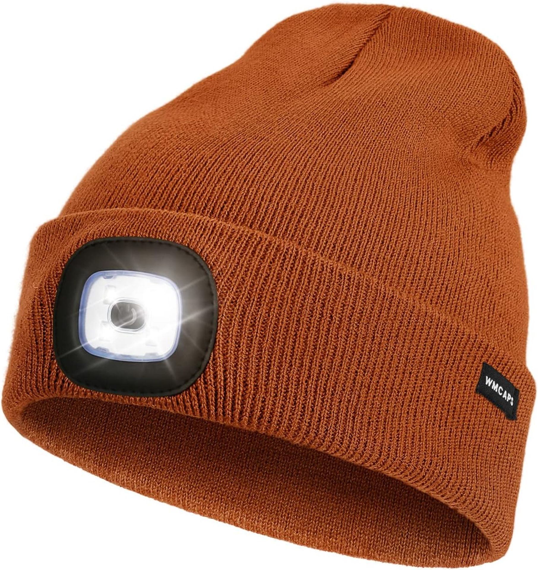 RRP £120, Set of 8 x Rechargeable LED Lighted Beanie, Hands Free Head Torch Unisex Winter Warm - Image 2 of 4