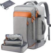 RRP £37.99 LOVEVOOK Travel Backpack, Carry On Bag Cabin Size, Waterproof Suitcase Backpack Fit 15.