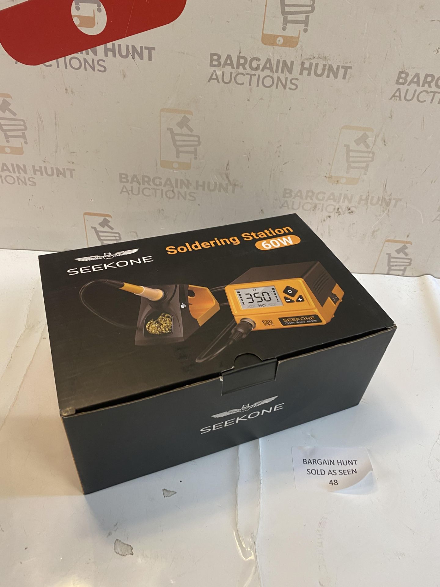 RRP £39.99 SEEKONE Soldering Station with LCD Display, Digital Solder Iron Station 60W 200?-480? - Image 2 of 2