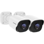 RRP £140 3-Pack VEEZOOM 5MP PoE CCTV Security IP Cameras, FOV 95° Smart Outdoor Bullet