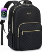 RRP £32.99 LOVEVOOK Laptop Backpack for Women 15.6 Inch, Womens Backpack with USB Port
