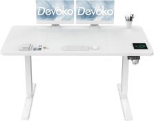 RRP £122.99 Devoko Electric Standing Desk 120x60cm Sit Stand Table Height Adjustable Desk with