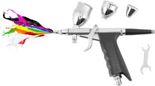 RRP £56.99 Professional Double Action Pistol Trigger Airbrush Set, Gravity Spray Gun Airbrush
