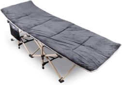 RRP £79.99 REDCAMP Folding Camping Bed for adults, Heavy Duty Sturdy Camp Bed with Mattress, Stronge