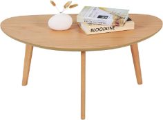 RRP £79.99 PHOENANCEE Solid Oak Table Legs, Low Oval Coffee Table, Mid Century Modern Coffee Tables,