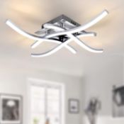 RRP £29.99 TYCOLIT LED Ceiling Light, Elegant Curved Design Ceiling Lights, 4 Built-in LED Boards,