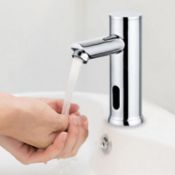 RRP £34.99 Bathroom Automatic Touchless Sensor Faucet, Battery Powered Brass Motion Activated