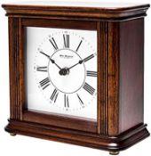 RRP £115 Widdop Antique Column Design Square Westminster Chiming Mantel Clock, Choice of Chimes