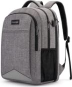 RRP £23.99 Lumesner Travel Laptop Backpack with USB Charging Port; 15.6 Inch Anti Theft Business