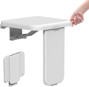 RRP £128.99 Heuffe Folding Shower Seat for Bath Wall Mounted,Fold Up Shower Stool,Shower Chair