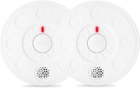 Smoke Alarms for home 2pack 5-YEAR-Battery Powered Optical Smoke Alarm Fire Smoke detector with