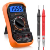 RRP £24 Set of 2 x Neoteck Multimeter Pocket Digital Multi Tester Voltmeter Ammeter Ohmmeter AC/DC