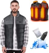 RRP £39.99 AFUNSO Heated Vest for Men/Women, Electric Heating Coat Heated Body Warmer Temperature