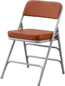 RRP £65 KAIHAOWIN Folding Chair with Ultra Thick Padded Seat Foldable Chair Indoor Comfortable Metal