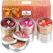 RRP £70, Lot of 5 x the gift box 3-Pack Scented Candles Gifts,