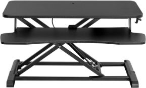 RRP £99 VIVO Standing 81 cm Desk Converter, Height Adjustable Riser, Sit to Stand Dual Monitor and