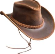 RRP £100, Lot of 4 x BRANDSLOCK Leather Cowboy Hats