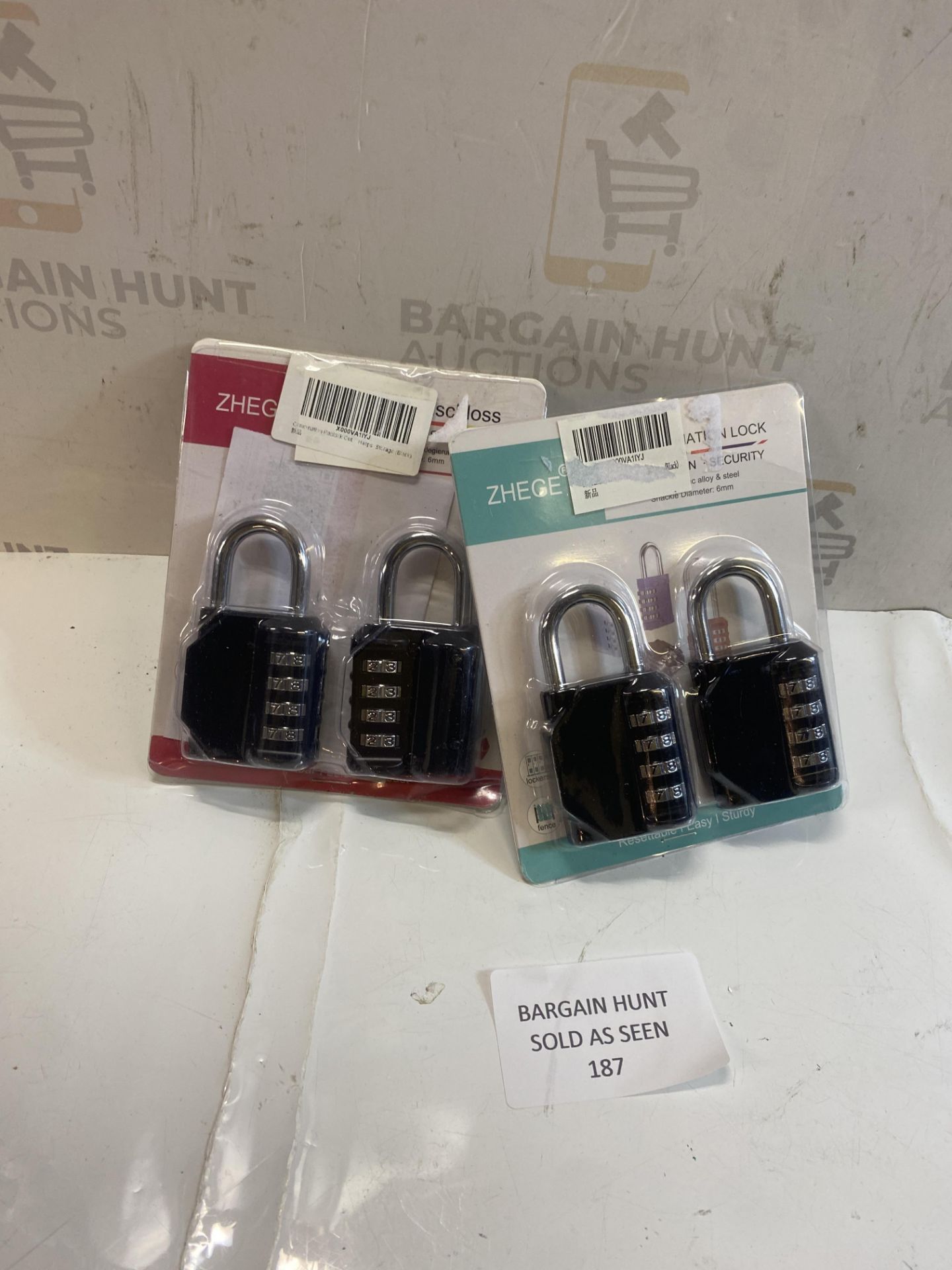 Set of 2 x 2-Pack Combination Padlocks, Locker Locks, 4 Digit Combination Locks - Image 2 of 2