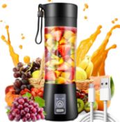 RRP £68 Set of 4 x Portable Blender, Mini Mixer with Six Blades and USB Charging, 380Ml Traveling