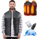 RRP £39.99 AFUNSO Heated Vest for Men/Women, Electric Heating Coat Heated Body Warmer Temperature