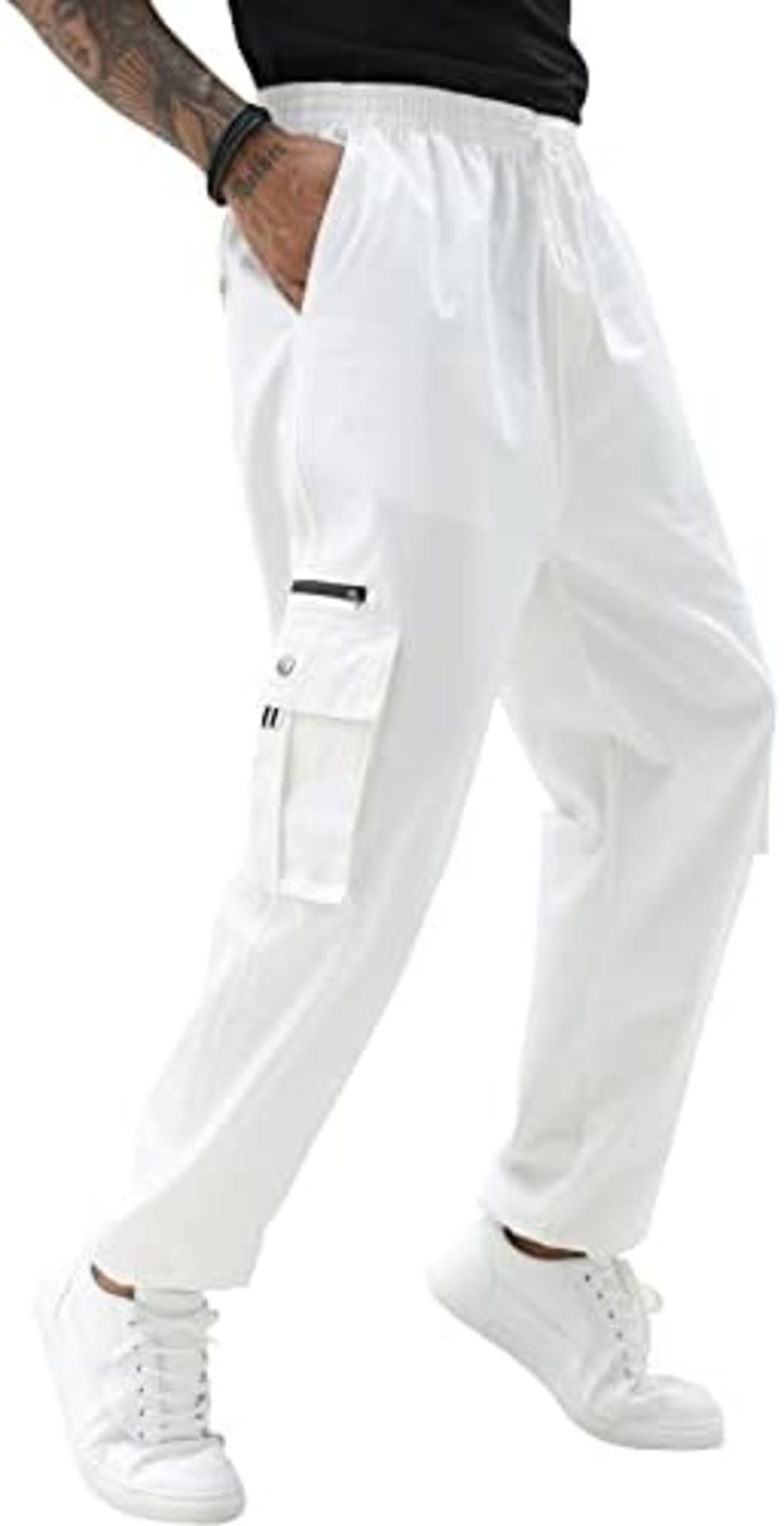 RRP £360 Lot of 18 x Mens Cargo Jogging Trouser Cotton Elastic Waist Combats - Image 2 of 3