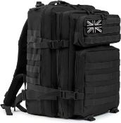 RRP £39.99 QT&QY 45L Military Tactical Backpacks Molle Army Assault Pack 3 Day Bug Out Bag Hiking