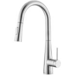 RRP £52.99 Kitchen Tap with Pull-Down Sprayer, Kitchen Tap Kitchen Mixer Taps Modern Stainless Steel