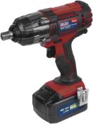 RRP £95 Sealey 18V 1/2" Sq Drive Cordless Impact Wrench - Red