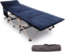 RRP £69.99 REDCAMP Folding Camp Bed for adults with Mattress support 500 lbs, 28" Extra Wide Heavy