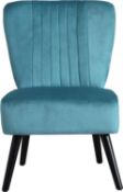 RRP £79.99 Neo® Crushed Velvet Shell Scallop Accent Occasional Chair Armchair Dining Furniture (