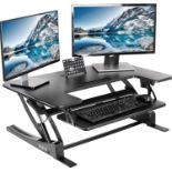 RRP £159 VIVO 91 cm Height Adjustable Stand Up Desk Converter, V Series, Quick Sit to Stand Tabletop