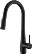 RRP £53.99 Tohar Black Kitchen Tap, Kitchen Tap with Pull Out Spray Stainless Steel Kitchen Mixer