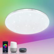 RRP £23.99 EXTRASTAR 20W LED WiFi Smart Ceiling Light, 2000lm WiFi Dimmable RGB Ceiling Light