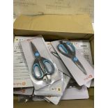 Set of 5 x Asdirne Scissors, Kitchen Scissors with Sharp Stainless Steel Blades and Soft Handles,