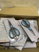 Set of 5 x Asdirne Scissors, Kitchen Scissors with Sharp Stainless Steel Blades and Soft Handles,