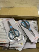 Set of 5 x Asdirne Scissors, Kitchen Scissors with Sharp Stainless Steel Blades and Soft Handles,