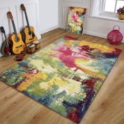 RRP £58 Area Rugs Living Room 140 x 200 cm Modern Design Colourful Rug Lounge