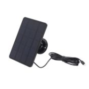 Solar Panel Easy Installation Micro USB Solar Panel Charger Full Fan Utility 10w (Black)