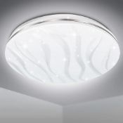 EXTRASTAR 18W LED Ceiling Light, 1950LM, 144W Equivalent, Cool White 6500K Daylight Round Modern