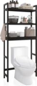 RRP £51.99 SMIBUY Bathroom Storage Shelf, Bamboo Over-The-Toilet Organizer Rack, Freestanding Toilet