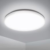 EXTRASTAR 18W Bathroom LED Ceiling Light, 1820LM, 116W Equivalent, IP54 Cool White 6500K Daylight