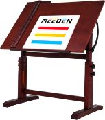 RRP £199 MEEDEN Wood Drafting Table,Artist Drawing Table with Height Adjustable & Tilting Large