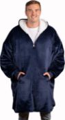 RRP £28.99 Blanket Hoodie, Oversized Hoodie Blanket, Sherpa & Fleece Wearable Blanket Hoodies for