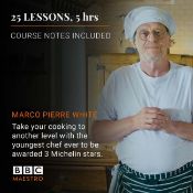 RRP £79 BBC Maestro Gift Experience – Marco Pierre White on Delicious Food Cooked Simply | Unique