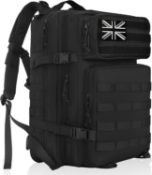 RRP £41.99 QT&QY 45L Military Tactical Backpacks Molle Army Assault Pack 3 Day Bug Out Bag Hiking
