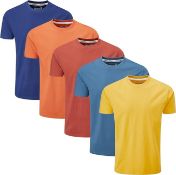 RRP £39.99 Charles Wilson 5 Pack Plain Crew Neck T-Shirt, XL