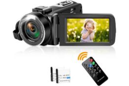 RRP £69.99 Camcorder Video Camera 2.7K 42MP 18X Digital Zoom Camera Recorder 3.0 Inch LCD Screen