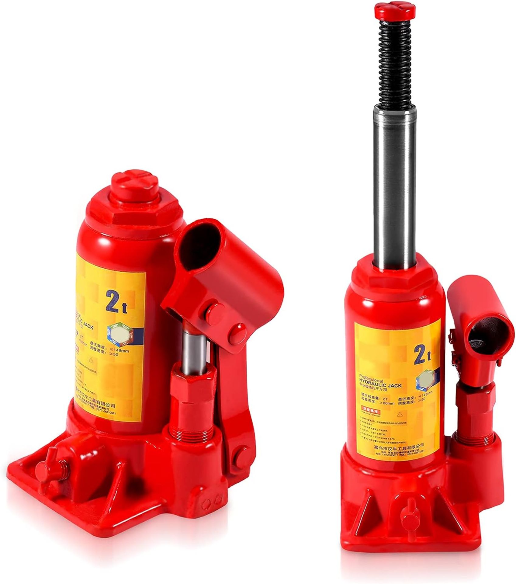 RRP £30.99 2T Car Jack, Hydraulic Bottle Jack, Lift Hydraulic Jack Automotive Lifter Vehicle